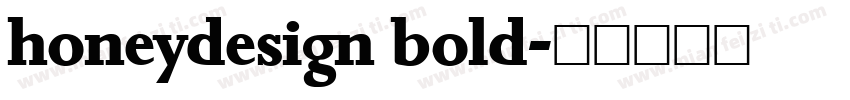 honeydesign bold字体转换